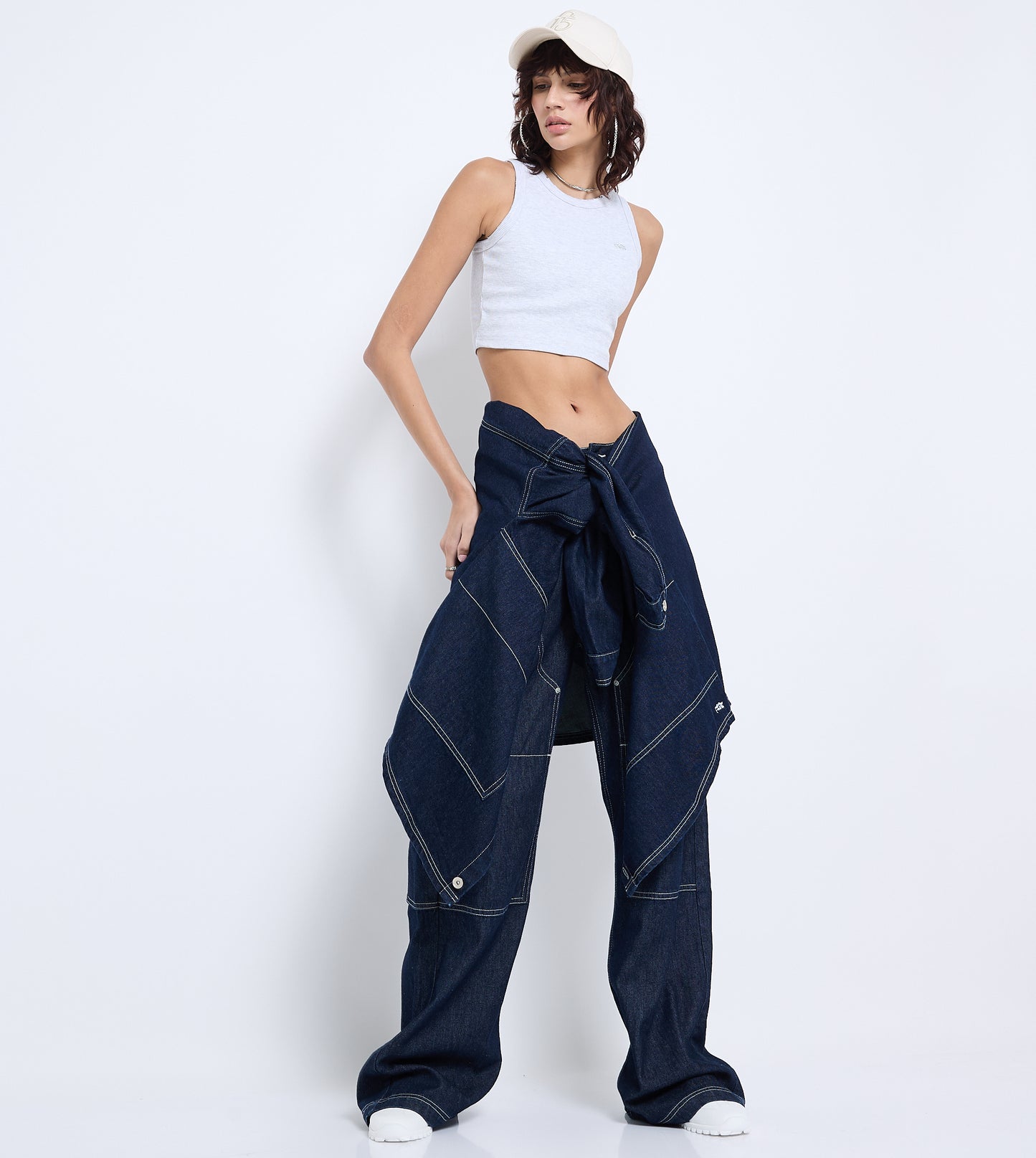 Women Ribbed Cropped Tank Top