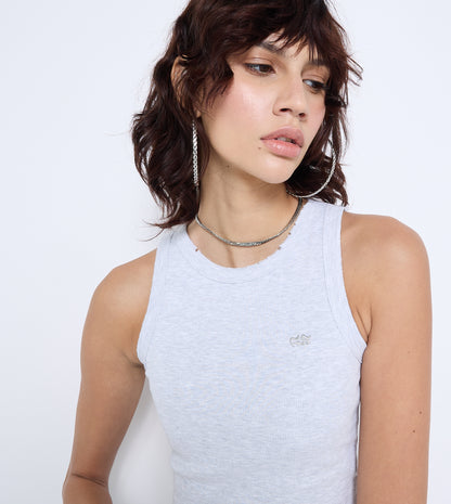 Women Ribbed Cropped Tank Top
