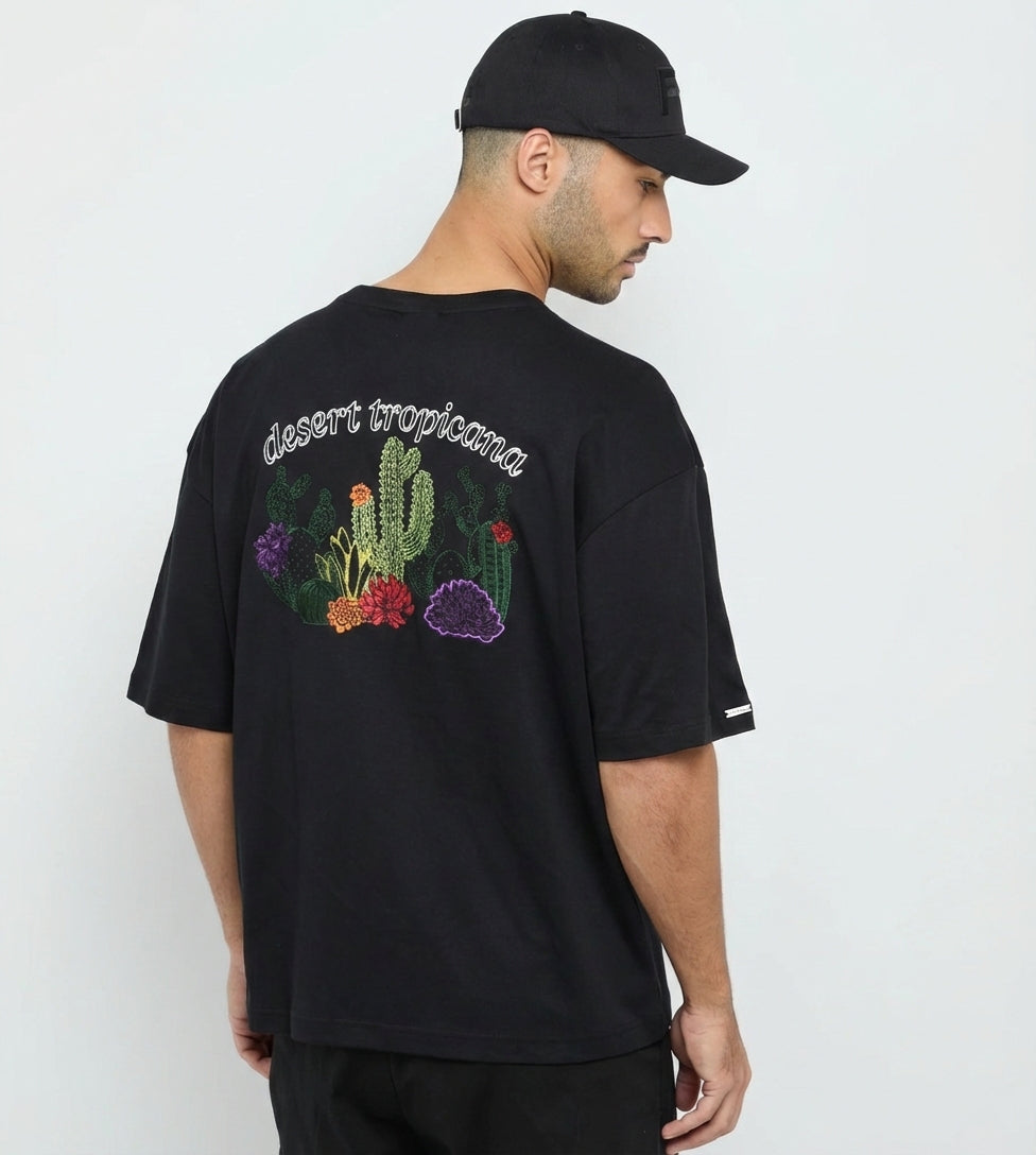 Men's F5 Global Oversized Fit Embroidered T-Shirt