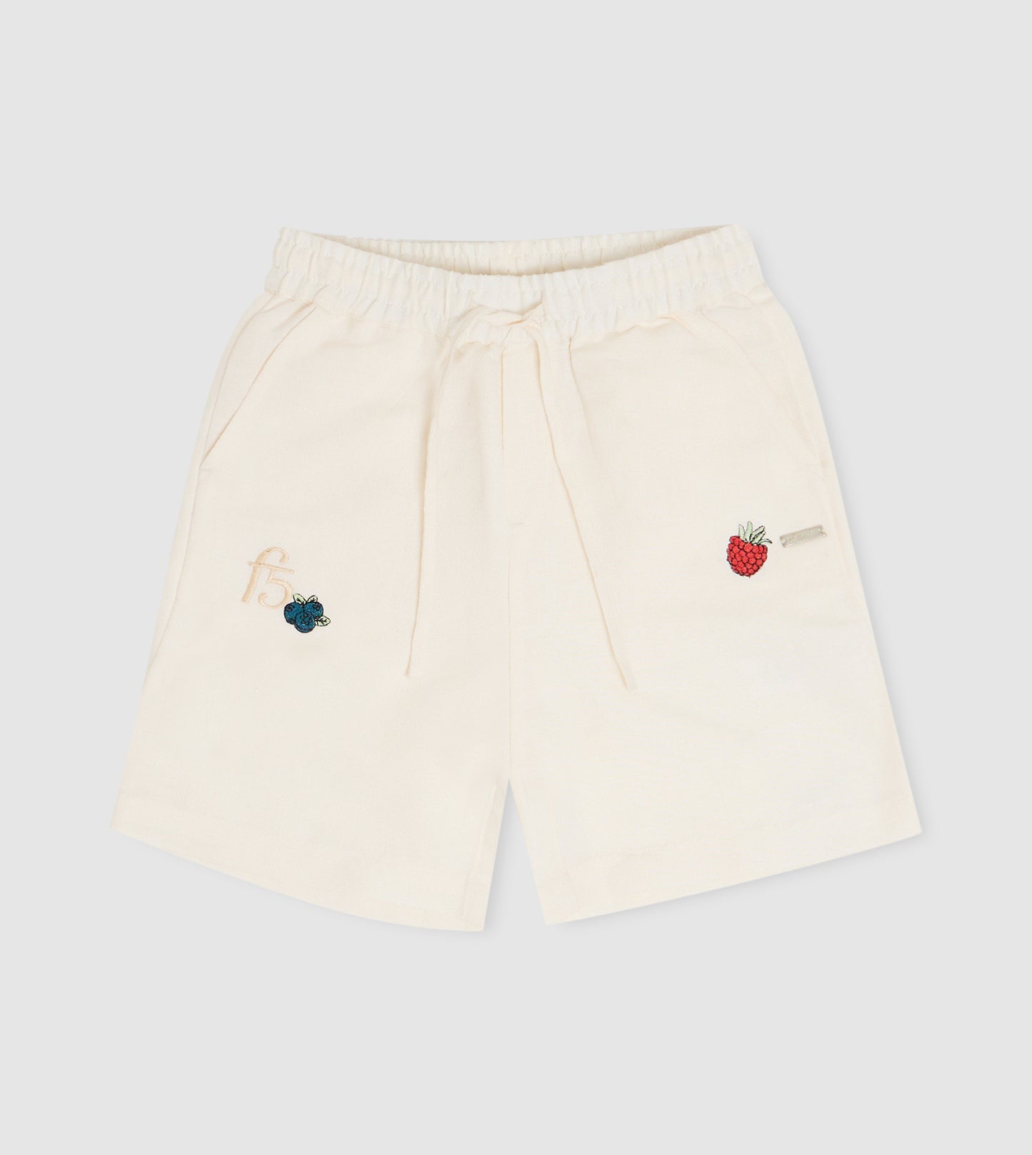 Boy's Linen Embroidered Shorts