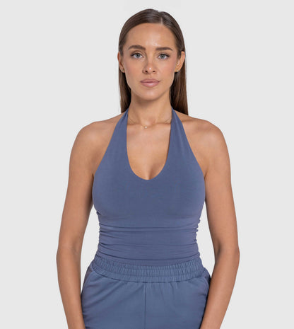 F5 Essentials Cropped Halter Neck Top - Women