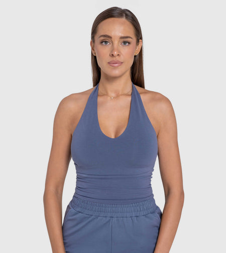 F5 Essentials Cropped Halter Neck Top - Women