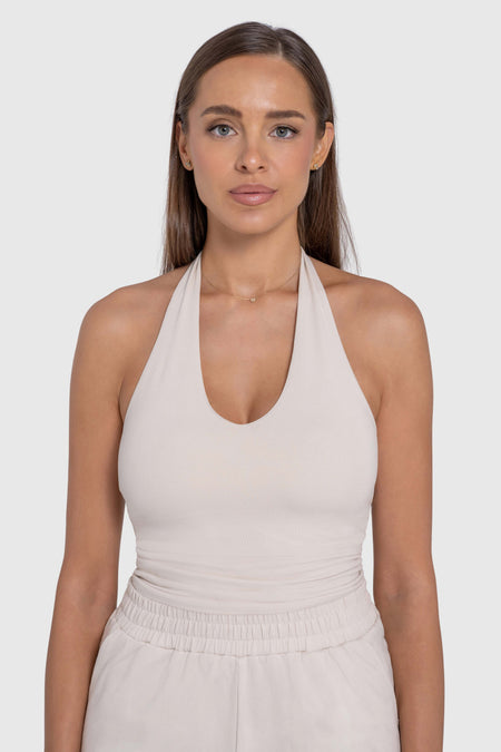 F5 Essentials Cropped Halter Neck Top - Women