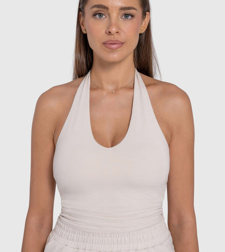 F5 Essentials Cropped Halter Neck Top - Women