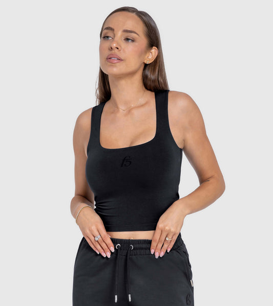 women's essential square neck tank