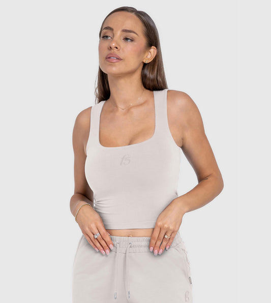 women's essential square neck tank