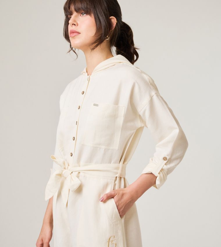 WIDE LEG HOODED JUMPSUIT_CREAM