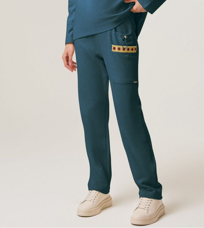 F5 STRAIGHT LEG WAFFLE PANTS