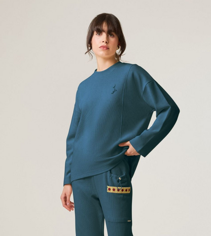 Women's F5 Long Sleeve Waffle Top Sweatshirt