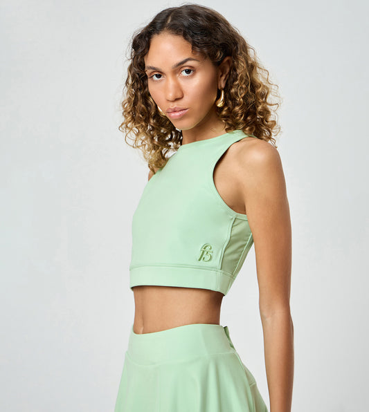 Active Mesh Sports Crop Top