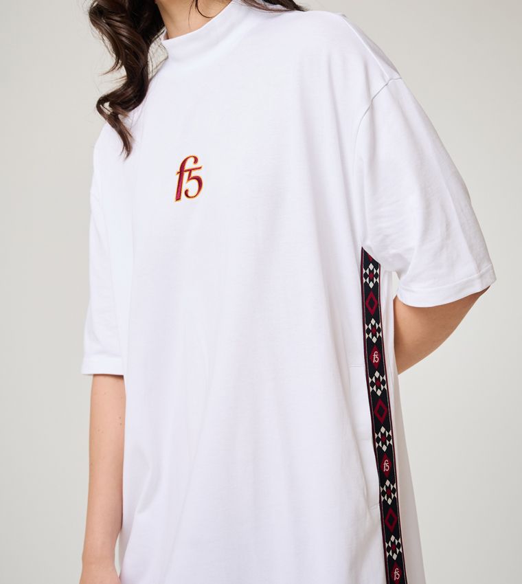 F5 TAPE T-SHIRT DRESS