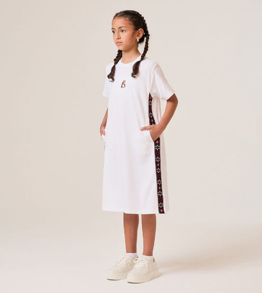 F5 TAPE T-SHIRT DRESS - GIRLS
